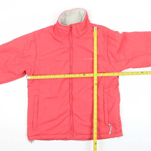 Trespass Women's Pink Puffer Jacket Medium Windproof Fleece Lined