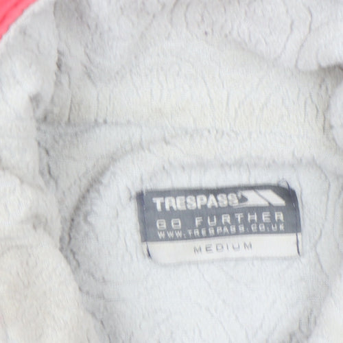 Trespass Women's Pink Puffer Jacket Medium Windproof Fleece Lined