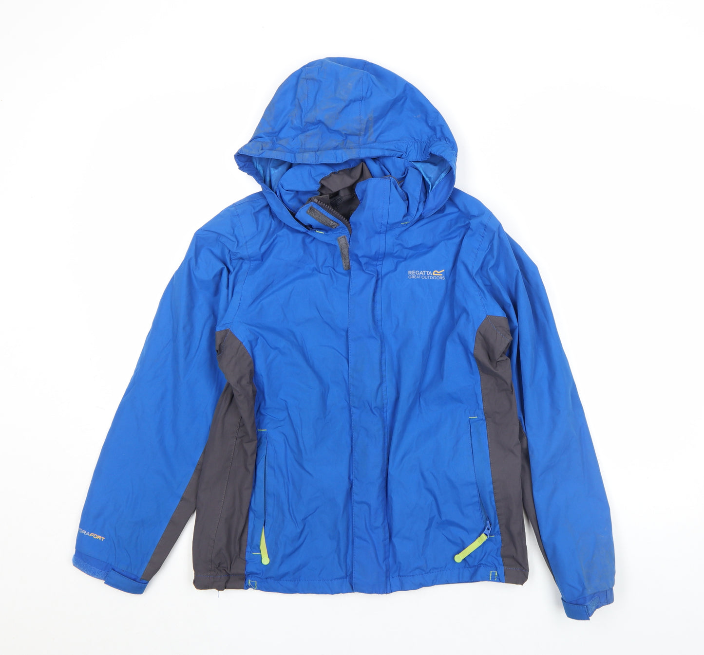 Regatta Boys Blue Waterproof Hooded Rain Jacket 11-12 Years