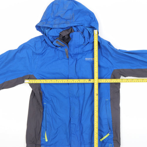 Regatta Boys Blue Waterproof Hooded Rain Jacket 11-12 Years