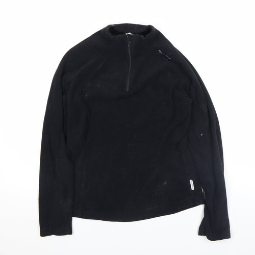 Decathlon Creation Women's Black Fleece Half Zip Hiking Jacket Size M