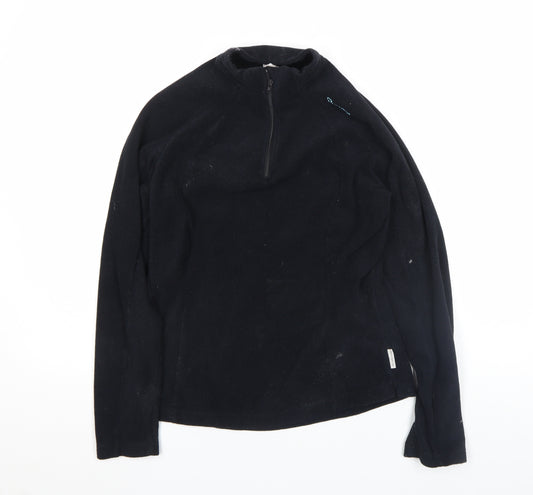 Decathlon Creation Women's Black Fleece Half Zip Hiking Jacket Size M