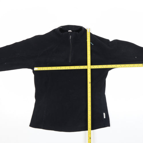 Decathlon Creation Women's Black Fleece Half Zip Hiking Jacket Size M