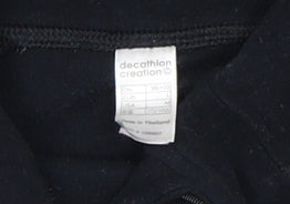 Decathlon Creation Women's Black Fleece Half Zip Hiking Jacket Size M