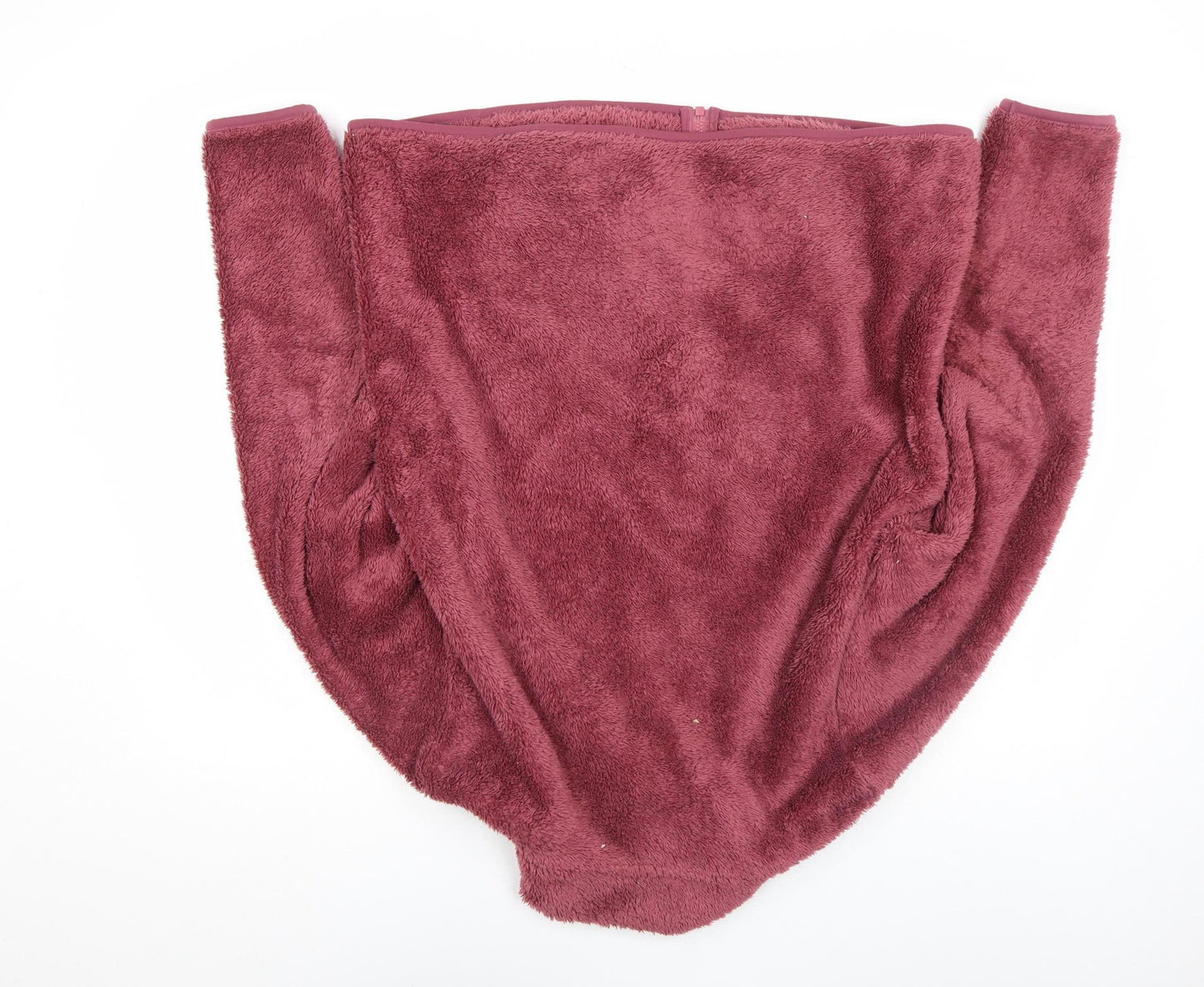 Uniqlo Women Pink Fleece Full Zip Jacket XL Warm Soft Mid-Length