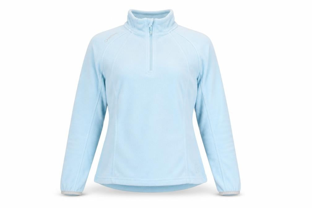 Decathlon Women's Blue Fleece 1/4 Zip Long Sleeve Activewear Top M