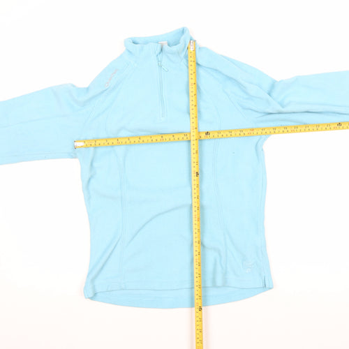 Decathlon Women's Blue Fleece 1/4 Zip Long Sleeve Activewear Top M