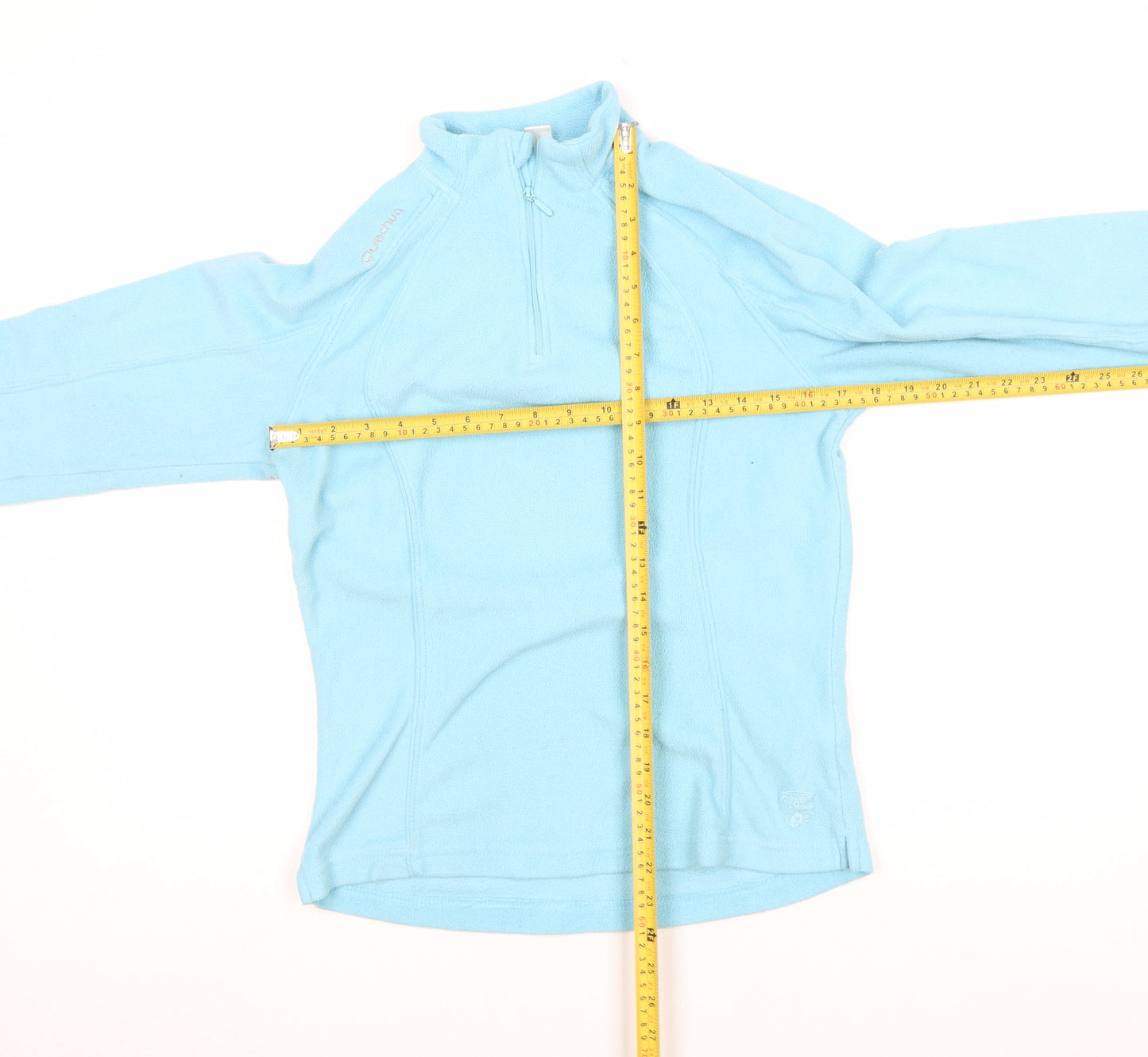 Decathlon Women's Blue Fleece 1/4 Zip Long Sleeve Activewear Top M