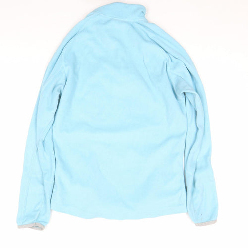 Decathlon Women's Blue Fleece 1/4 Zip Long Sleeve Activewear Top M
