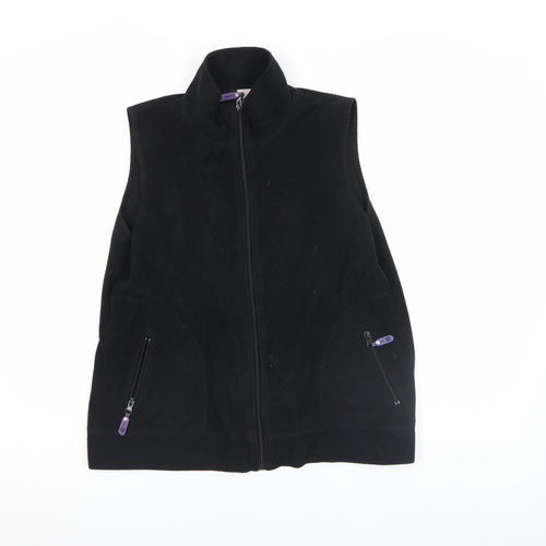 Atmosphere Women Black Fleece Zip Waistcoat Size 12