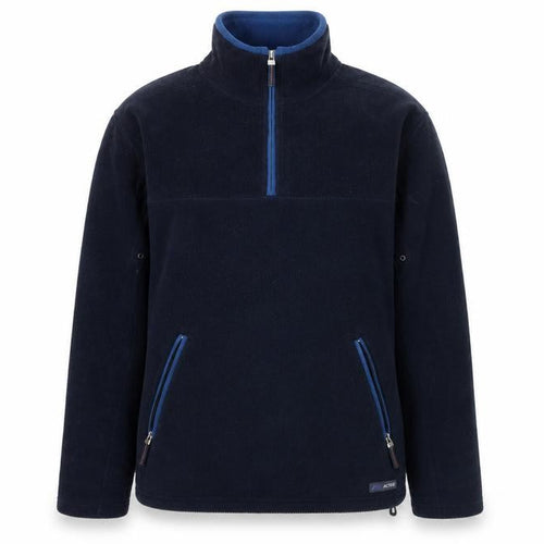 Active Sportswear Men's Blue Fleece Pullover Small 1/4 Zip Casual Top