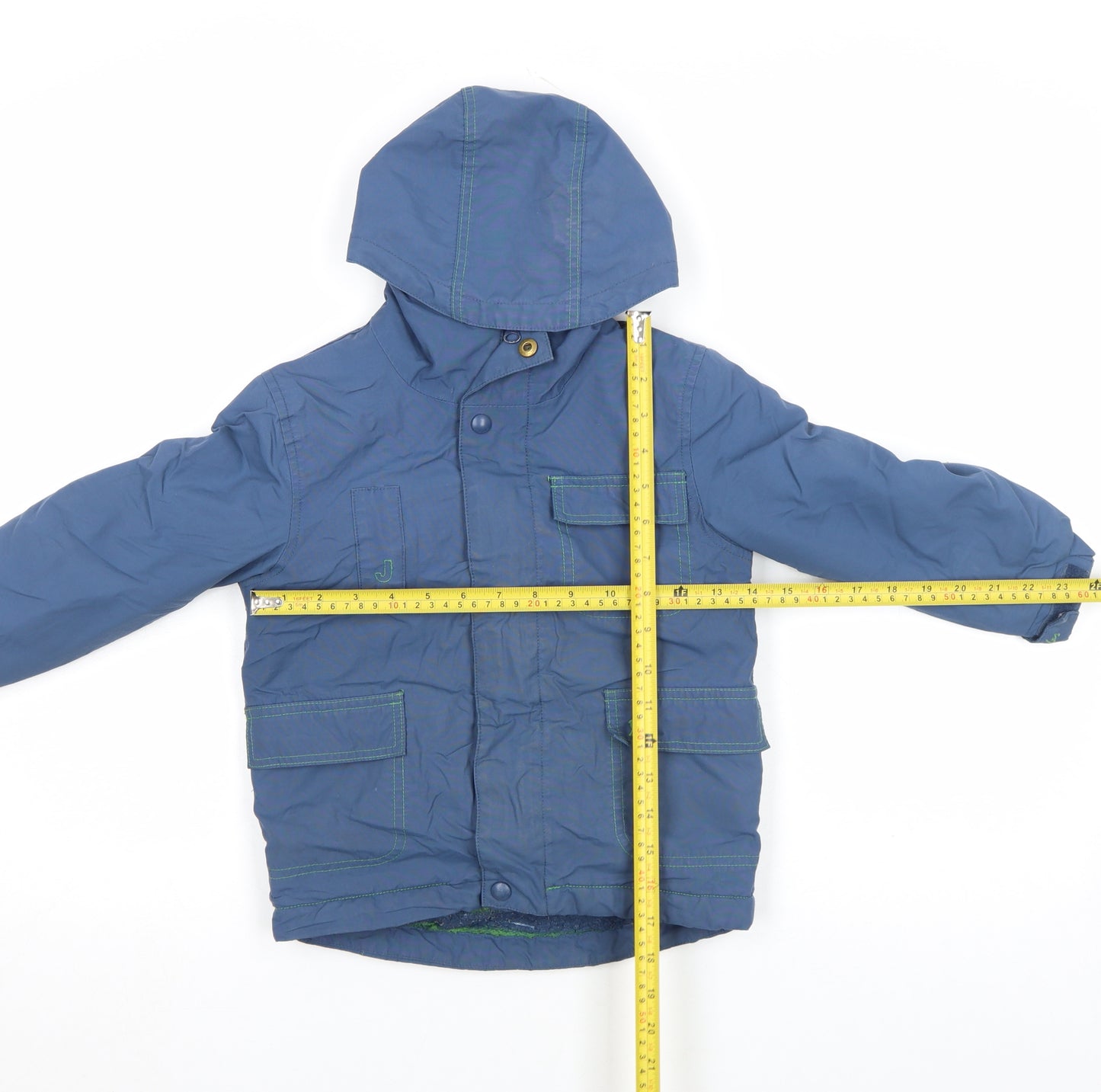 Joules Boys Blue Hooded Parka Jacket 3 Years Lined Winter Coat