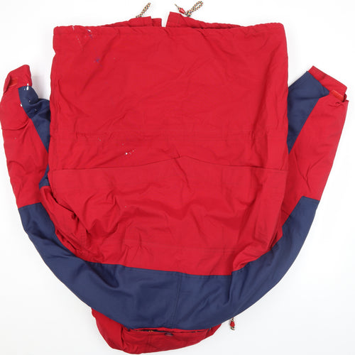 Marin Alpin Men's Red Colour Block Hooded Parka Jacket L