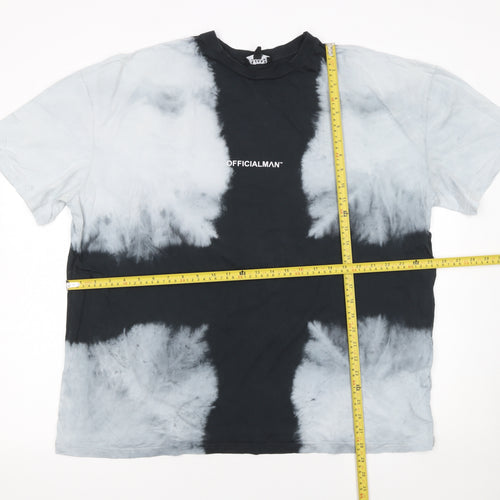 boohooMAN Men's Multicoloured Tie-Dye Crew Neck Cotton T-Shirt M