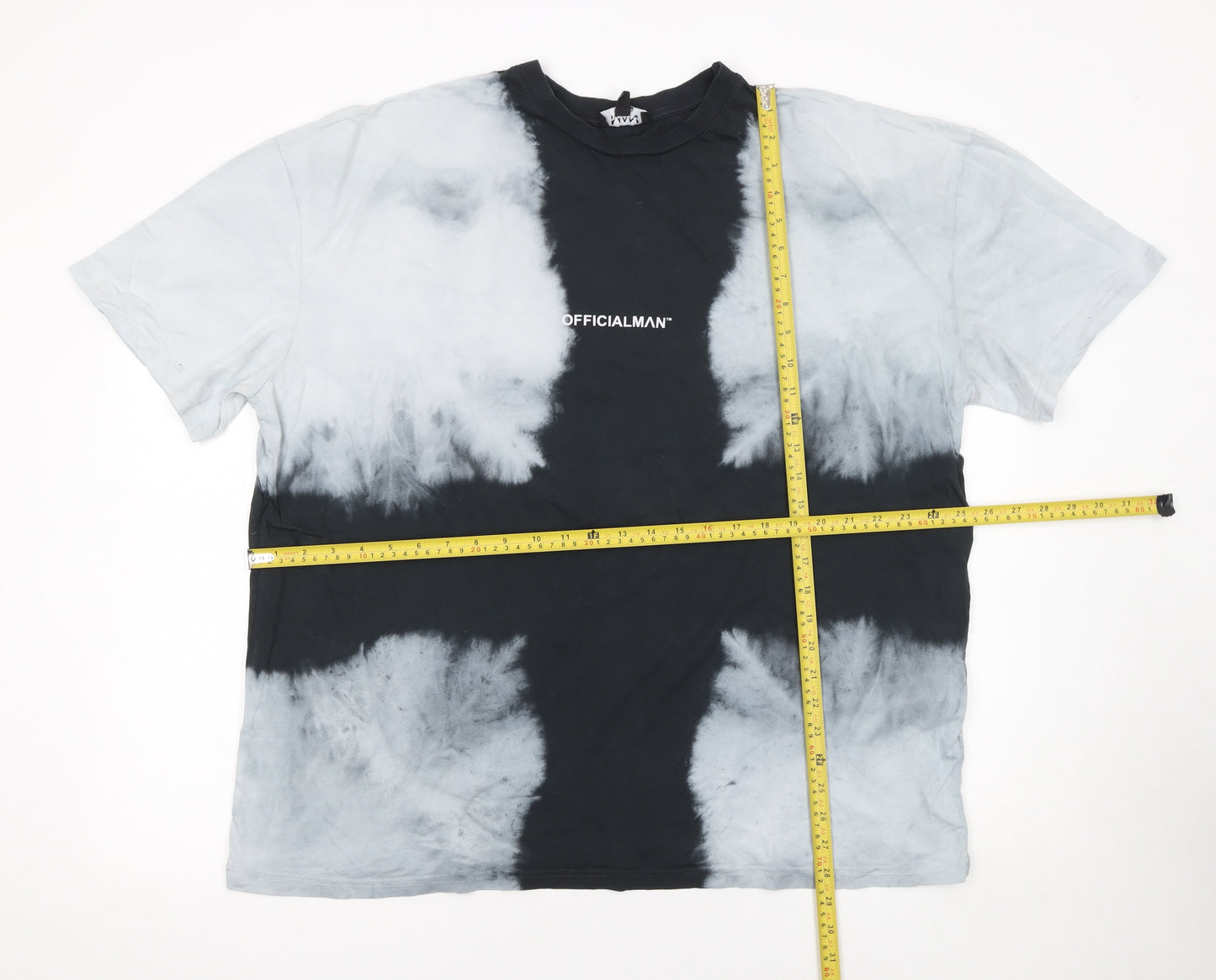 boohooMAN Men's Multicoloured Tie-Dye Crew Neck Cotton T-Shirt M