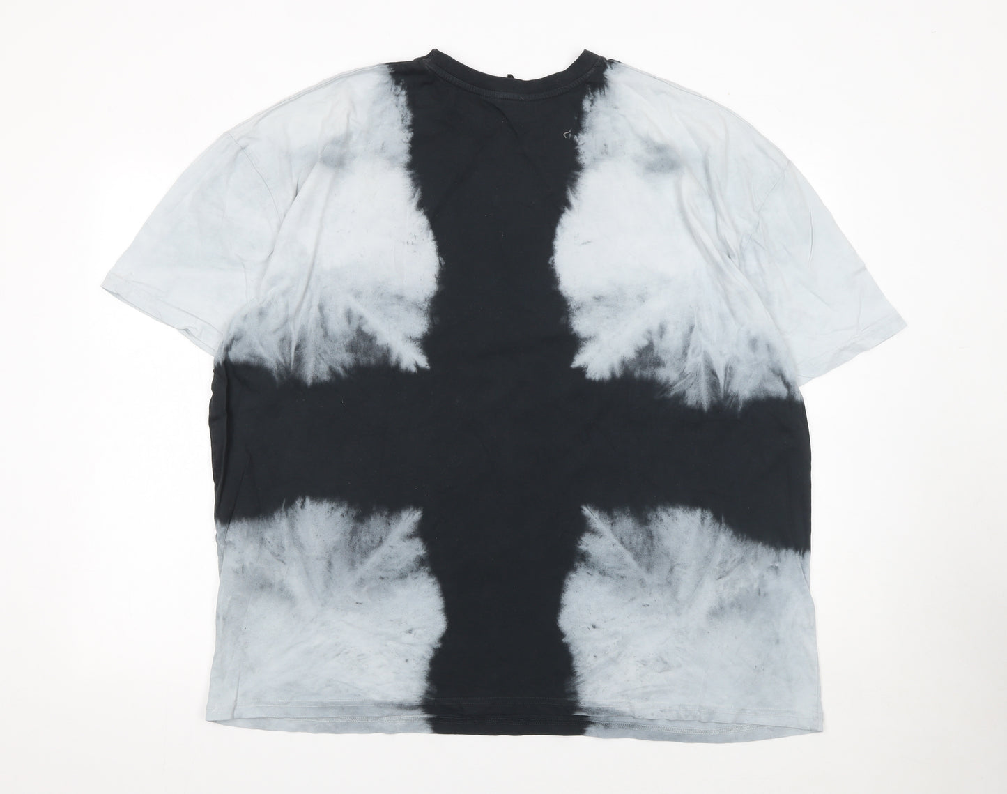 boohooMAN Men's Multicoloured Tie-Dye Crew Neck Cotton T-Shirt M