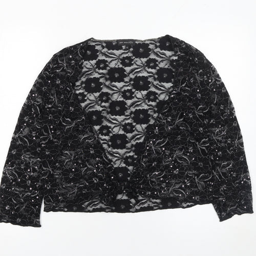 Marks and Spencer Per Una Women’s Black Lace Sequin Cropped Top Size 12