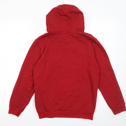 Primark Boys Red Athletic Dept Pullover Hoodie 11-12 Years Cotton Blend