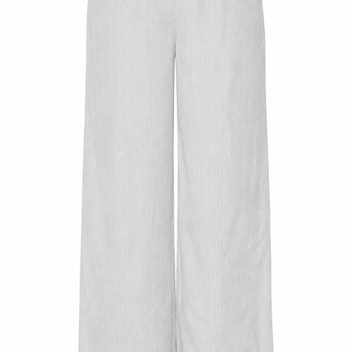 Gallery Women’s Grey Striped Jersey Trousers Size M Regular Fit