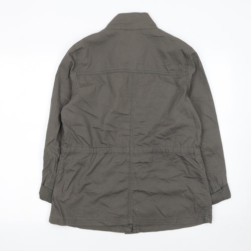 Debenhams Women’s Grey Cotton Military Jacket Size 14