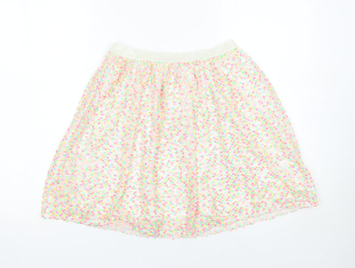 Cat & Jack Girls Multicoloured XL A-Line Knee Length Mesh Party Skirt
