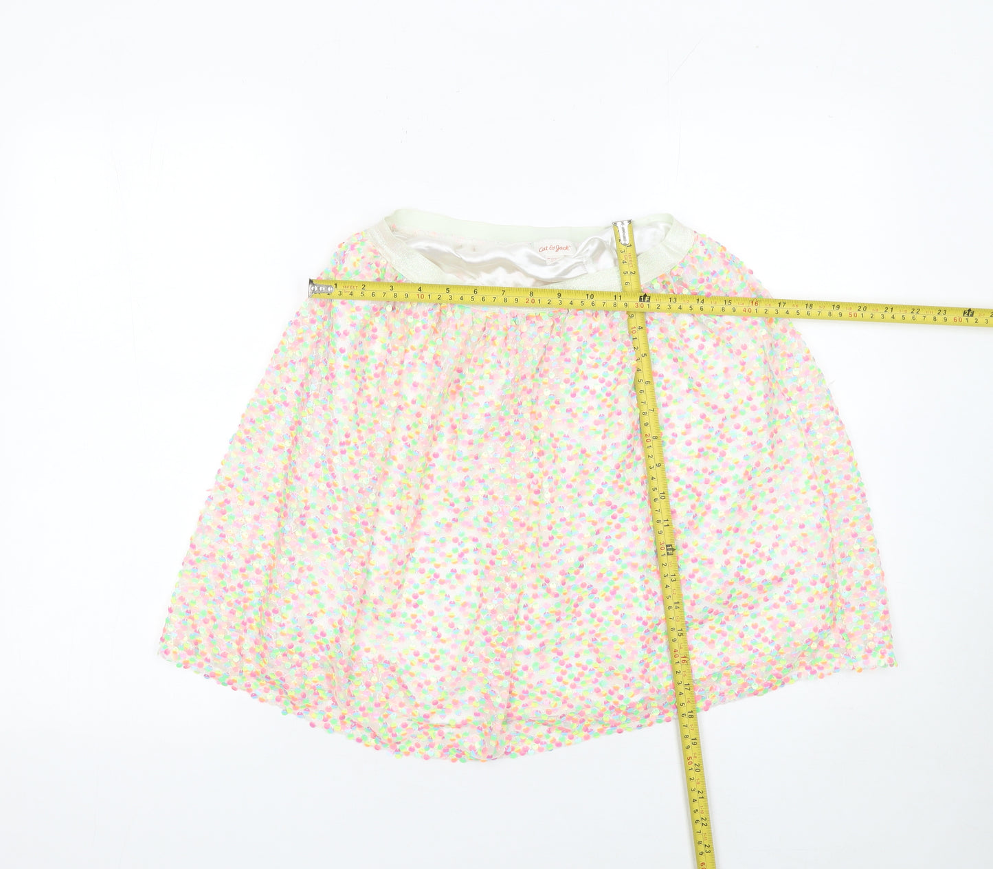 Cat & Jack Girls Multicoloured XL A-Line Knee Length Mesh Party Skirt