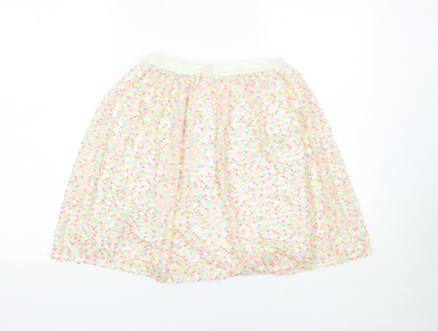 Cat & Jack Girls Multicoloured XL A-Line Knee Length Mesh Party Skirt