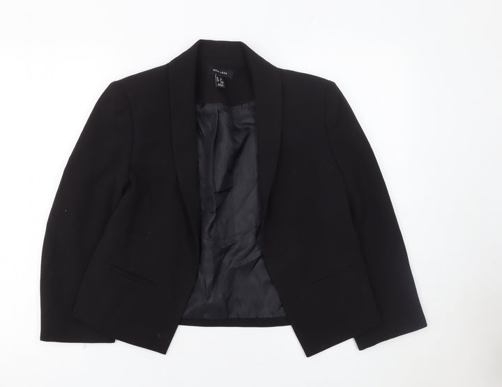 New Look Women’s Black Shawl Collar Blazer UK 12 Tailored Lined Jacket