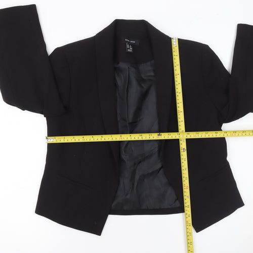 New Look Women’s Black Shawl Collar Blazer UK 12 Tailored Lined Jacket