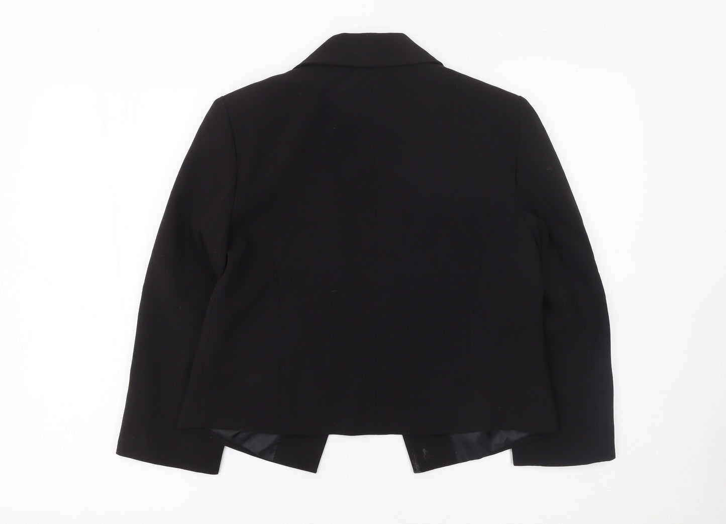 New Look Women’s Black Shawl Collar Blazer UK 12 Tailored Lined Jacket