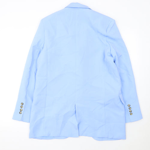 INDEFEIR Women's Blue Single-Breasted Blazer Jacket Size 8 Polyester