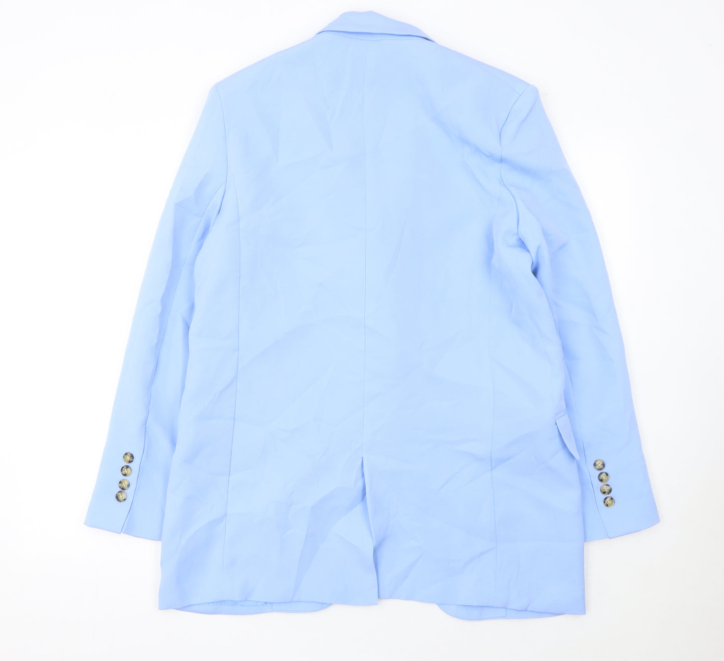 INDEFEIR Women's Blue Single-Breasted Blazer Jacket Size 8 Polyester