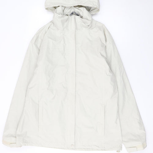 Hi Gear Women Ivory Waterproof Hooded Rain Coat Size 18