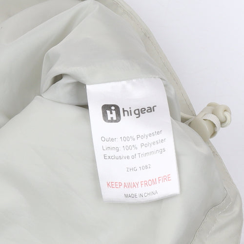 Hi Gear Women Ivory Waterproof Hooded Rain Coat Size 18