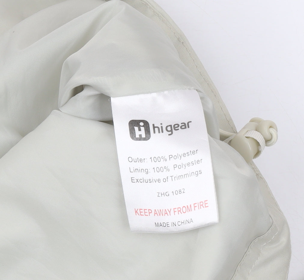 Hi Gear Women Ivory Waterproof Hooded Rain Coat Size 18