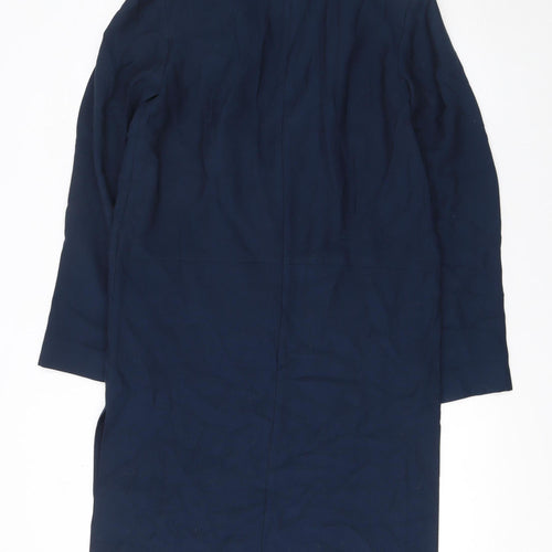 Next Women's Navy Blue Regular Fit Long Blazer Coat Size 10