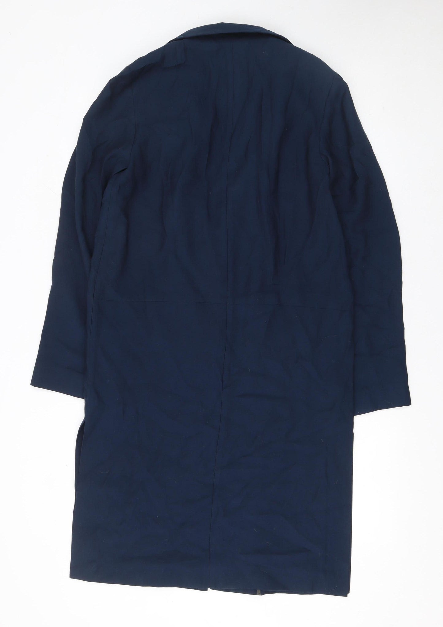 Next Women's Navy Blue Regular Fit Long Blazer Coat Size 10
