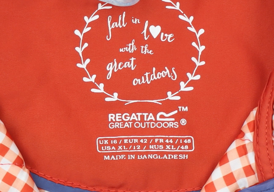 Regatta Womens Red Quilted Outdoor Jacket Size 16