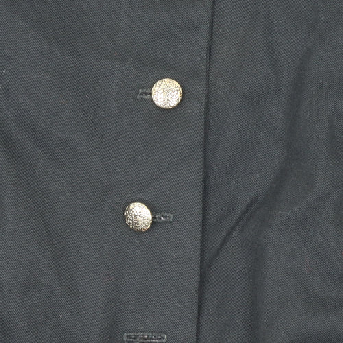 Charlotte Halton Women's Black Wool Overcoat Size 12 Long Belted Style
