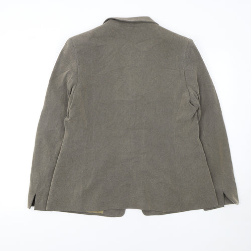 Marks and Spencer Women Beige Blazer UK 16 Single-Breasted Tailored Jacket