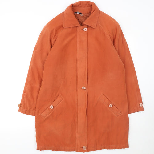 Klass Collection Women's Orange Mid-Length Overcoat Size M