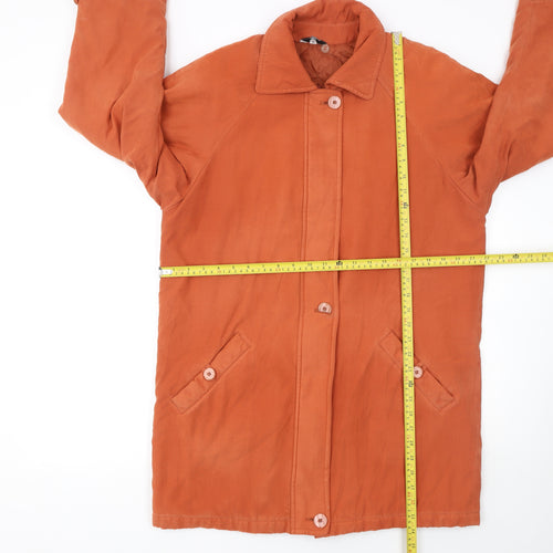 Klass Collection Women's Orange Mid-Length Overcoat Size M