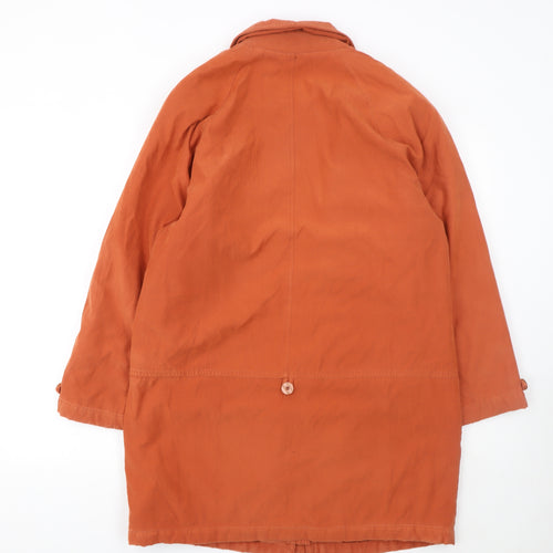 Klass Collection Women's Orange Mid-Length Overcoat Size M