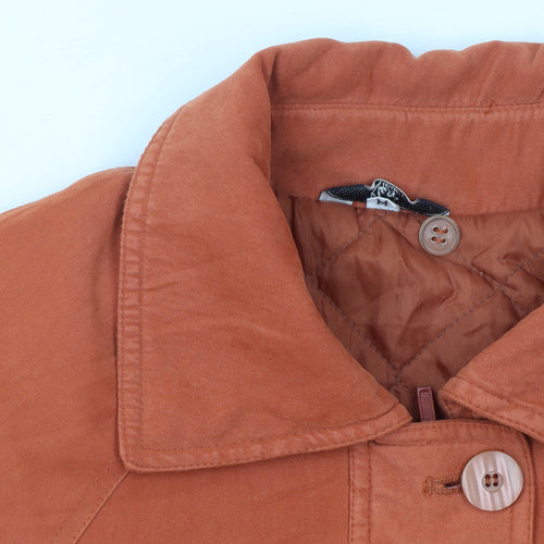 Klass Collection Women's Orange Mid-Length Overcoat Size M