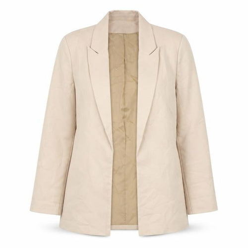 Missguided Women’s Beige Longline Blazer Size 18 Woven Tailored Jacket