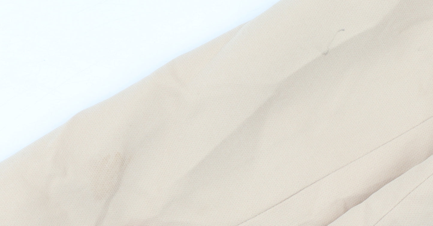 Missguided Women’s Beige Longline Blazer Size 18 Woven Tailored Jacket