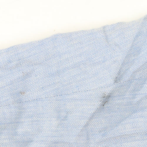 Next Women Blue Linen Blend Herringbone Blazer UK 12 Regular Fit