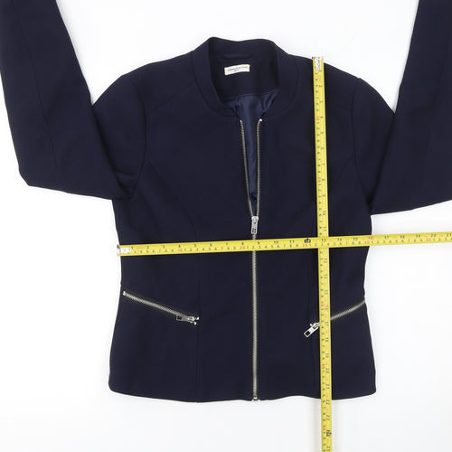Jacqueline de Yong Women's Blue Slim Fit Zip Jacket Size 12