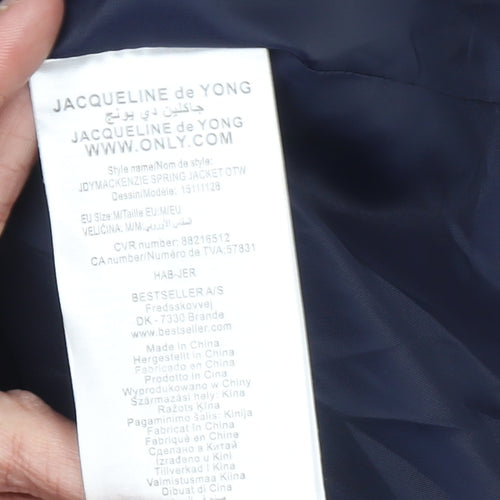 Jacqueline de Yong Women's Blue Slim Fit Zip Jacket Size 12