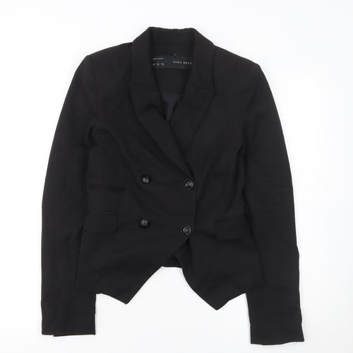 Zara Basic Women's Black Double Breasted Blazer XS